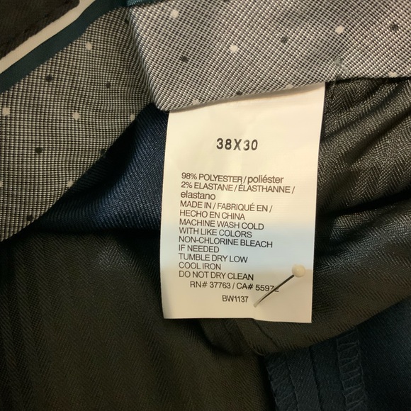 NWOT Perry Ellis Portfolio Men’s Suit Pants Navy Blue - Picture 8 of 11